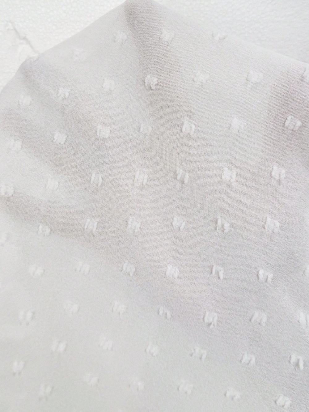White Babydoll Swiss Dot V-Neck Short Puff Sleeve Top Shirt Frill Ruffle Trim - Picture 7 of 8